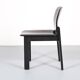 Lot de 6 chaises de salle à manger en bois et cuir noir