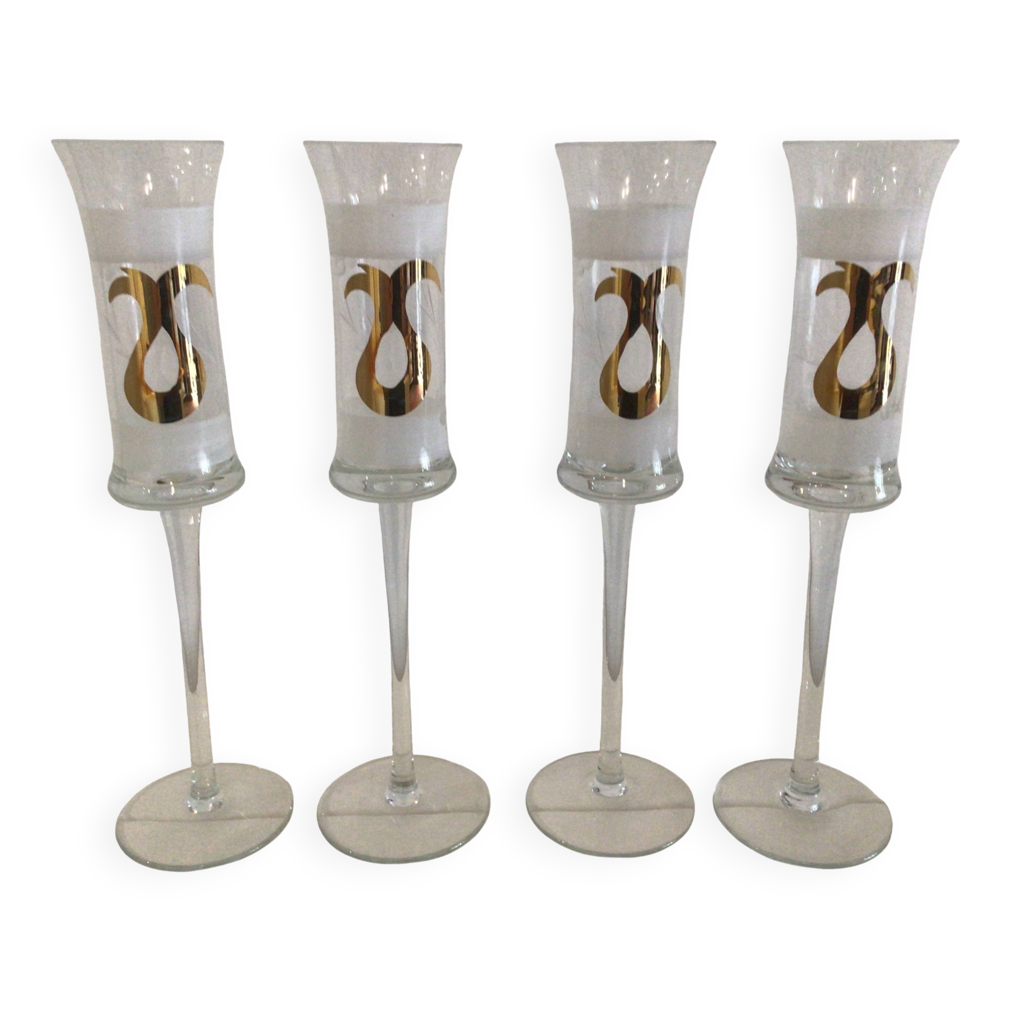 Art Deco Champagne Flutes