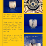 Table lamp Fratelli Toso 1960's Murano