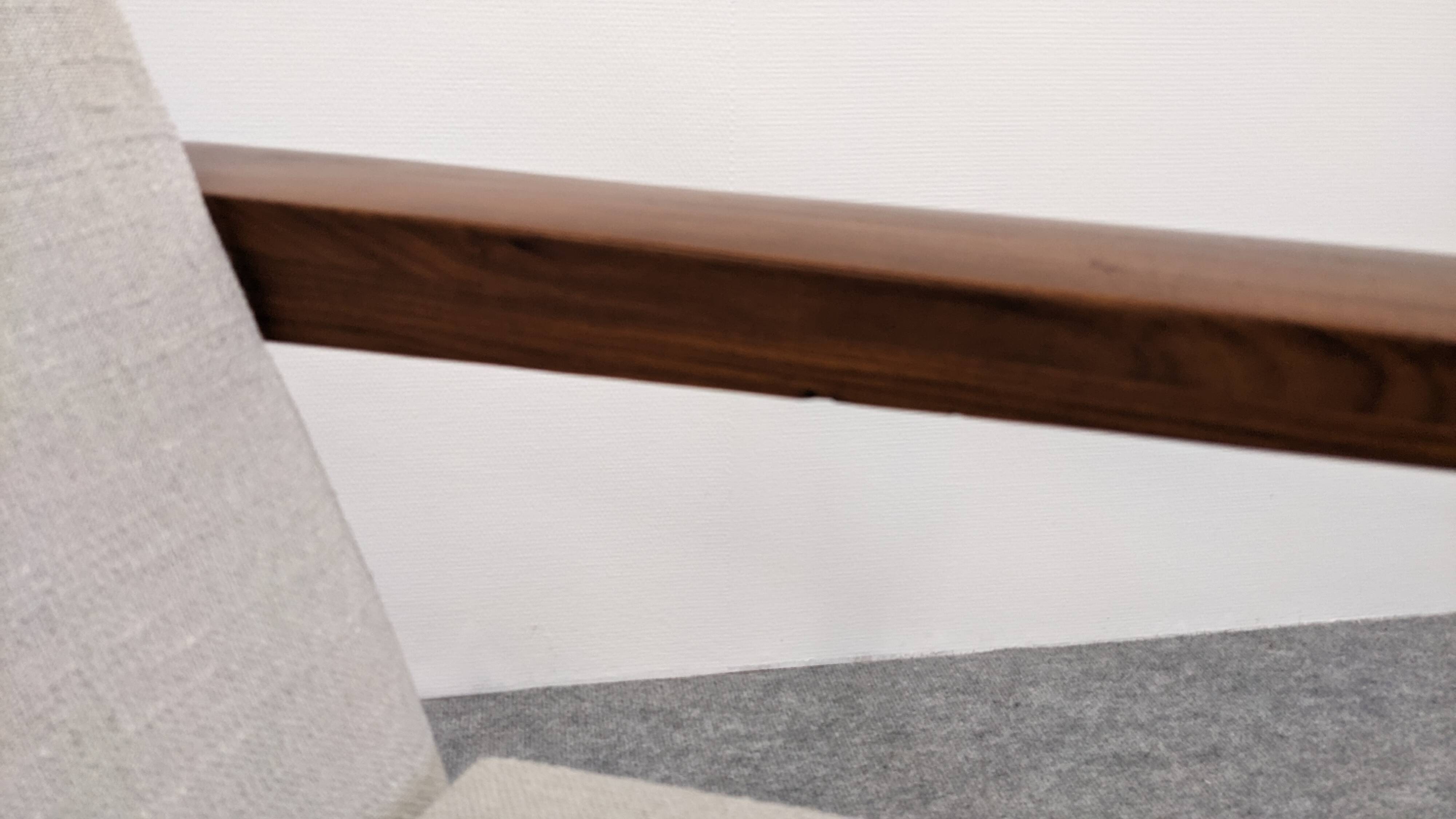 Pair of Scandinavian style armchairs in teak, France circa 1950.