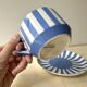 Large cup and saucer fox trott sarreguemines 1930s