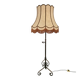 Adjustable Wrought Iron Floor Lamp, 1930s