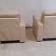 Pair of leather club chairs