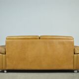 Danish vintage leather 2-seater sofa by svend skipper, 1970s