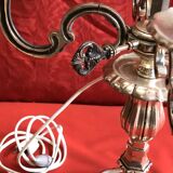 Silver bronze hot water bottle lamp