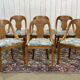 Set of 6 gondola chairs in blond mahogany - 20th century