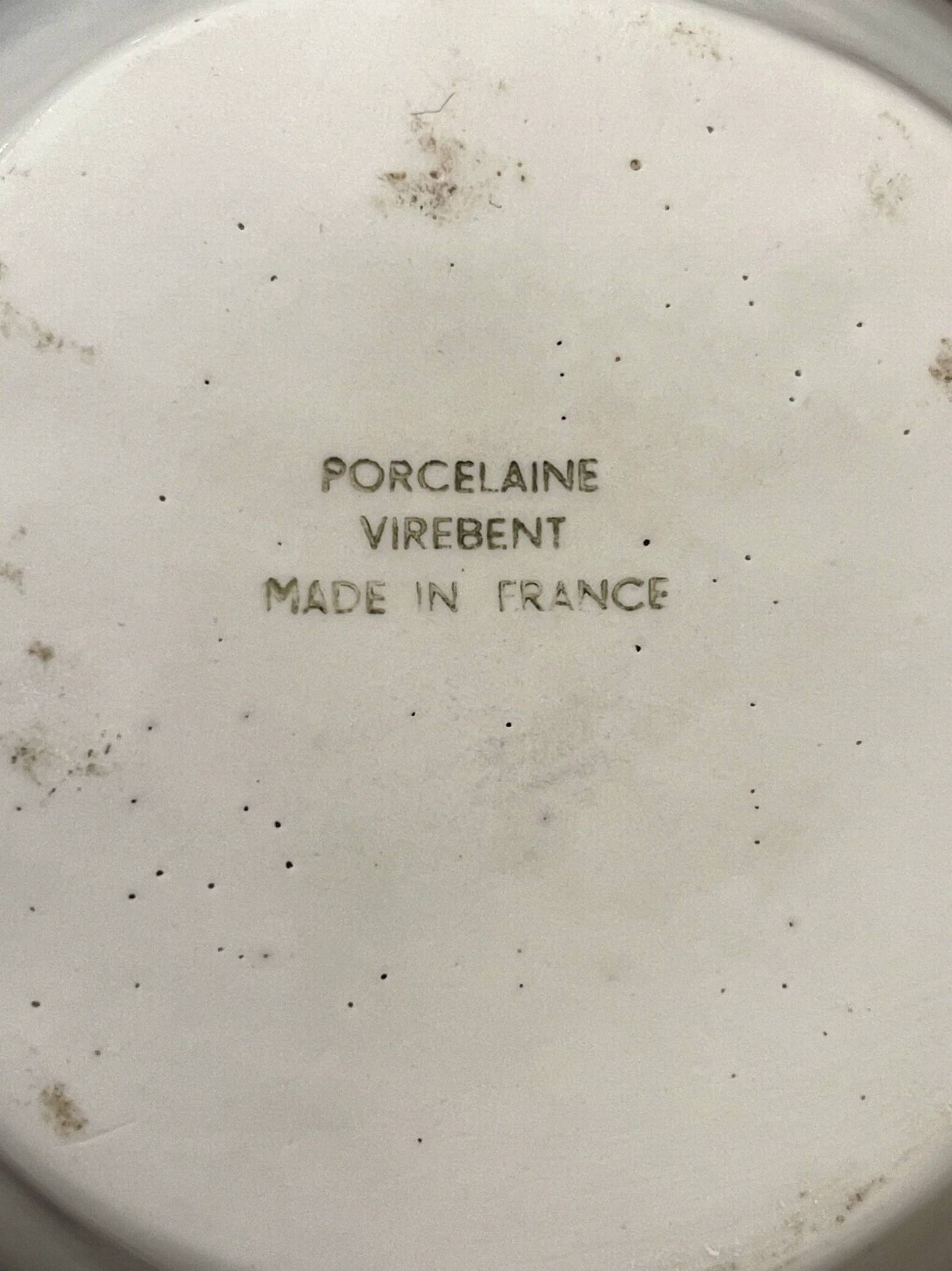 Decorative porcelain bird Virebent – Vintage French ceramics