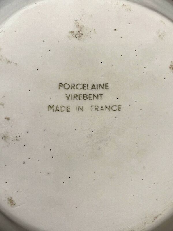 Oiseau décoratif en porcelaine Virebent – Céramique française vintage