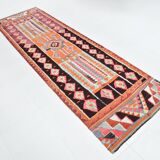 Pink Vintage Kilim Runner Rug, 95x325Cm