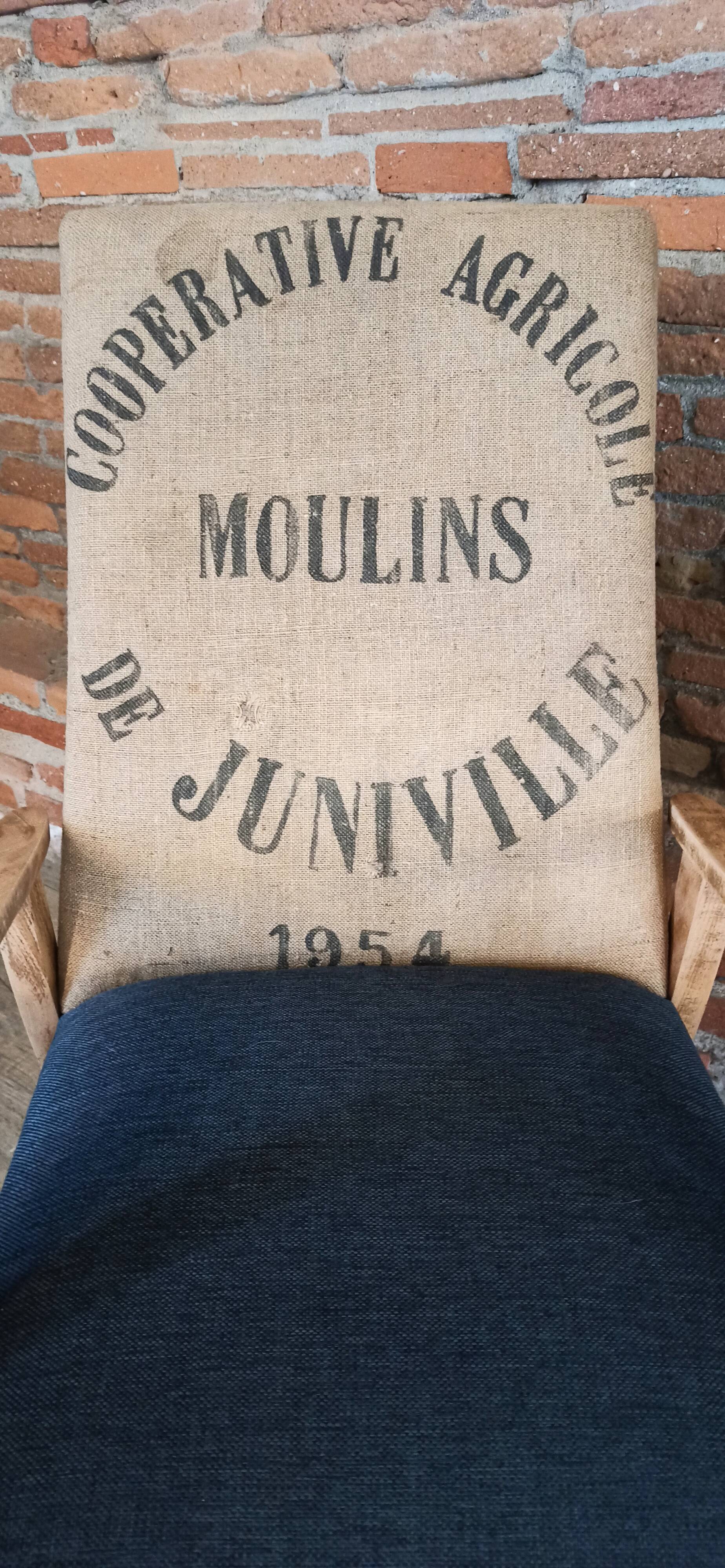 Fauteuil toile de jute