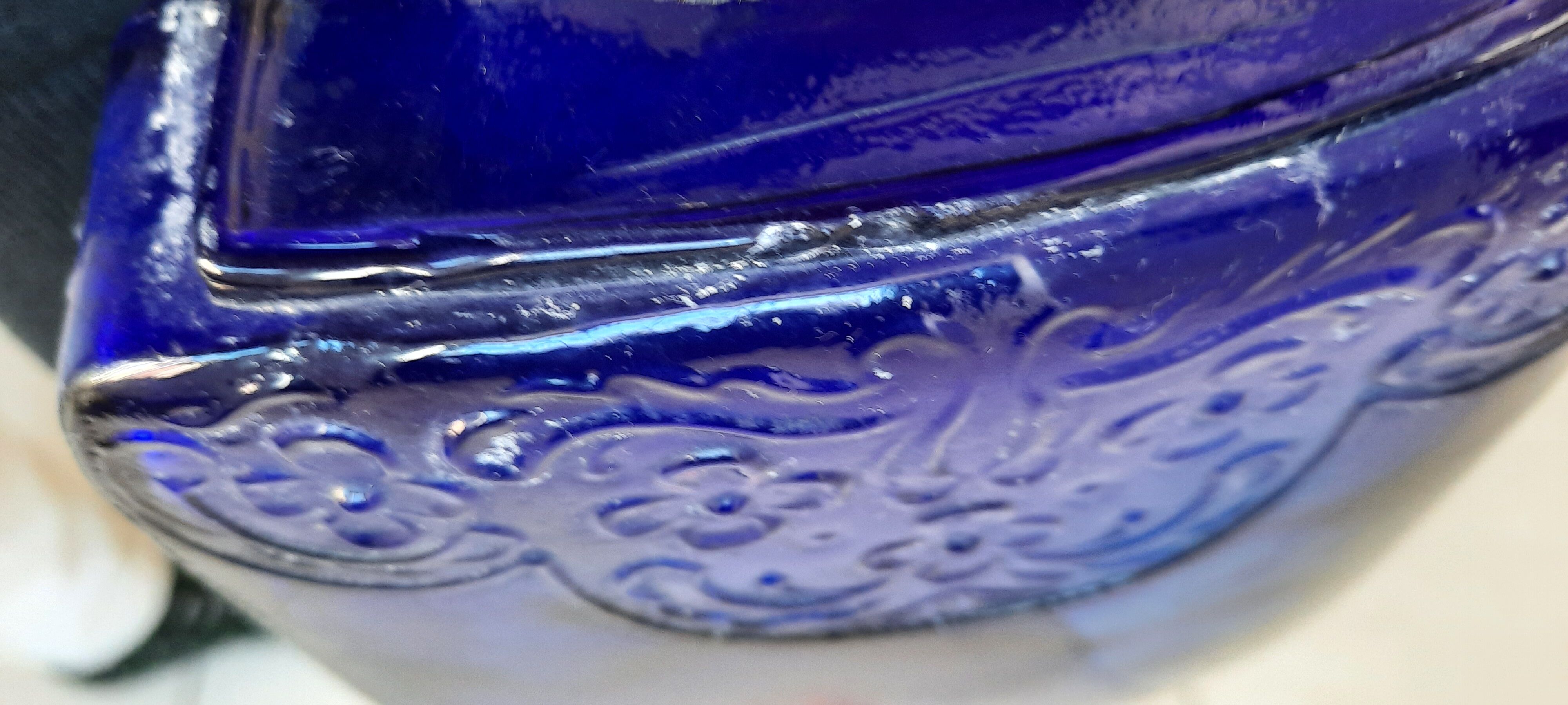Blue glass bottle
