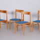 Chaises de salle à manger en hêtre de milieu de siècle attribuées à Dyha Brno, années 1950, ensemble de 4