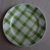 4 plates dessert Moulin des loups Orchies green tiles