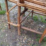 Vintage rattan chaise longue