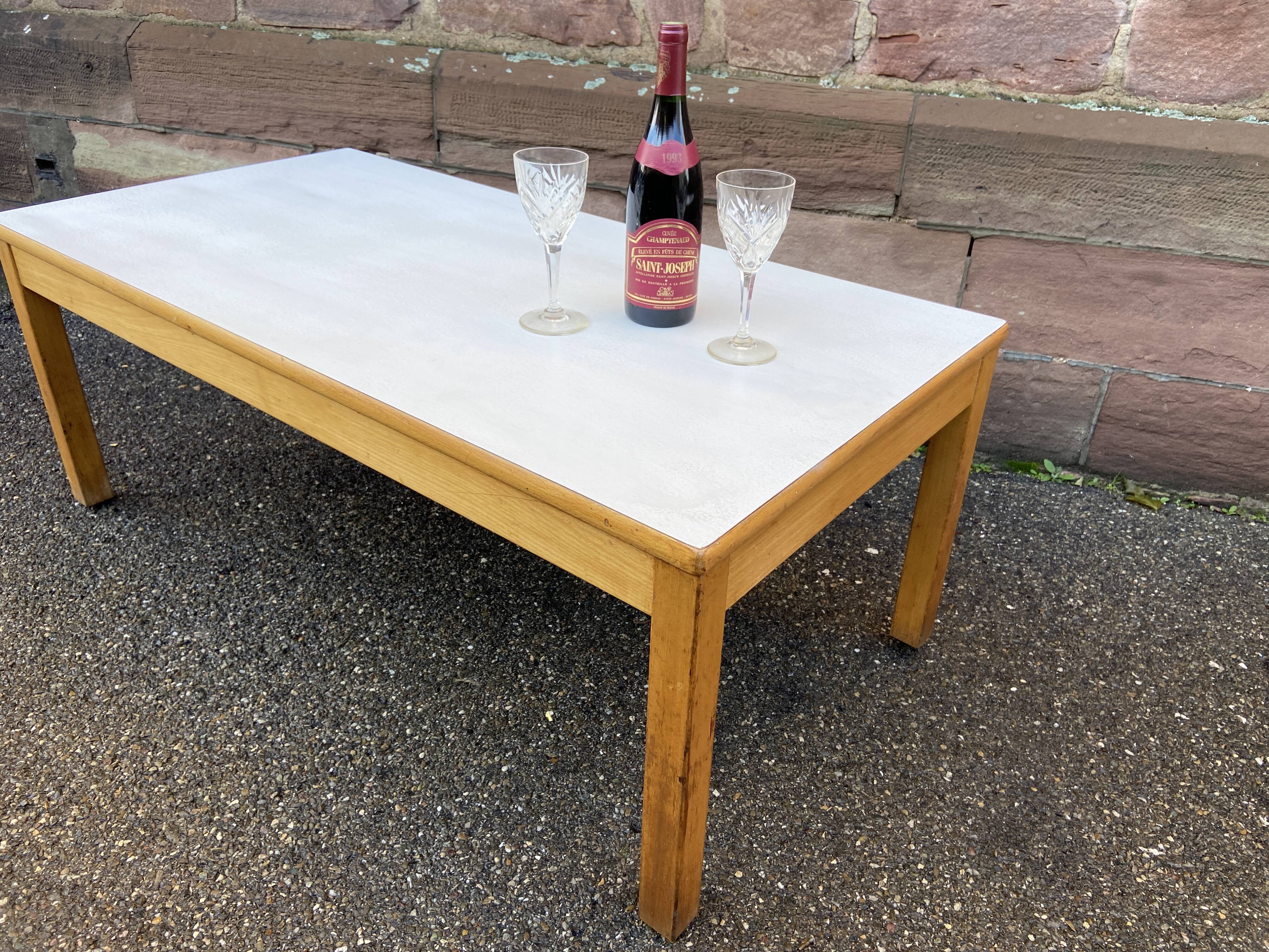 Vintage coffee table 1970 French coffee table Mid-Century