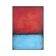 Red and Blue original minimalist abstract modern painting on stretched canv