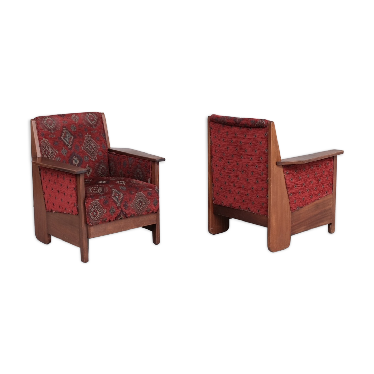 Pair of dutch art deco armchairs