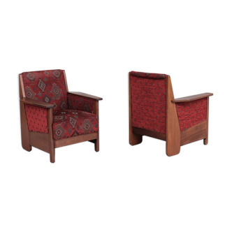 Pair of dutch art deco armchairs