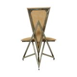 Unique Design Chair Art Object Handmade Metal Velvet