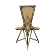 Unique Design Chair Art Object Handmade Metal Velvet