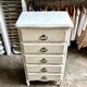 Chiffonnier 5 tiroirs en bois blanc
