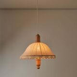 Wood and textile pendant from Sweden