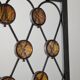 Wrought Iron Fire Screen with Orange Acrylic, Mid-Century, 1960s