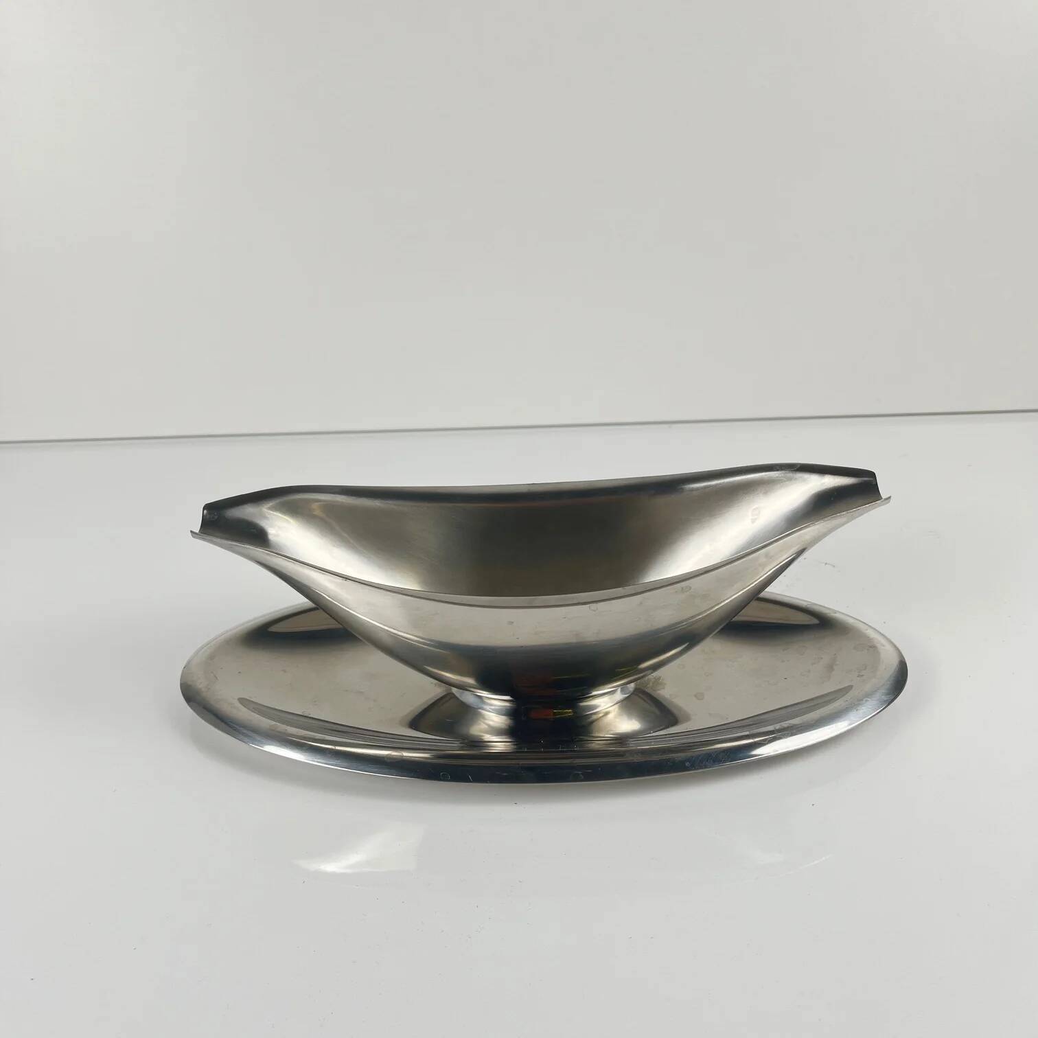 Letang Remy stainless steel sauce boat, 20th century
