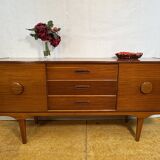 Mid Century Retro Teak Sideboard by Beautility Circa 1960 Danish Design