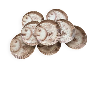 Flat plates earthenware Sarreguemines