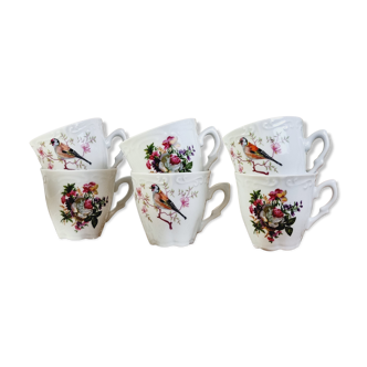 Lot de 6 tasses à café en porcelaine