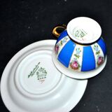 Maria collector's cup in blue and gold German porcelain.