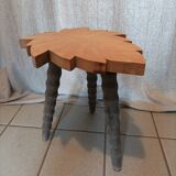 Solid wood stool with tripod legs, Aero-gummed leaf dp 0124001