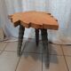 Solid wood stool with tripod legs, Aero-gummed leaf dp 0124001