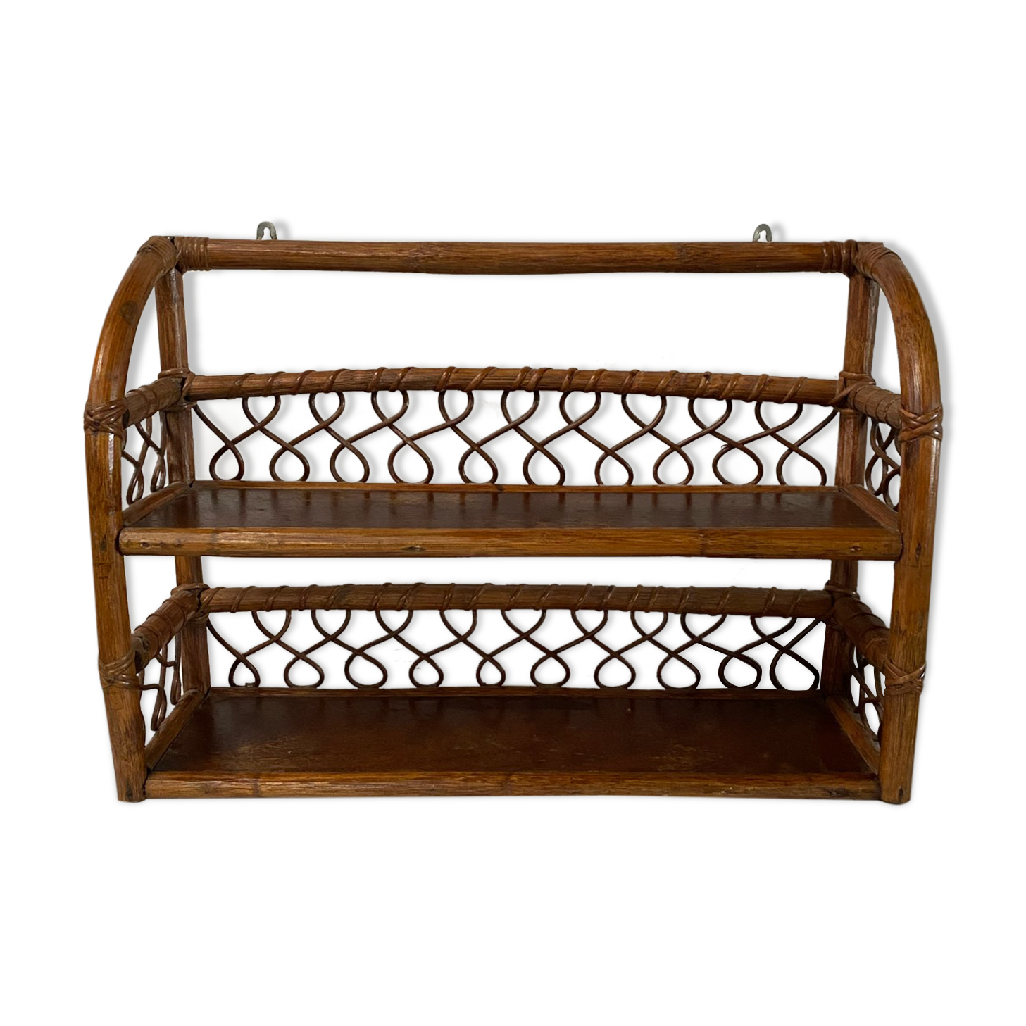 Vintage rattan shelf
