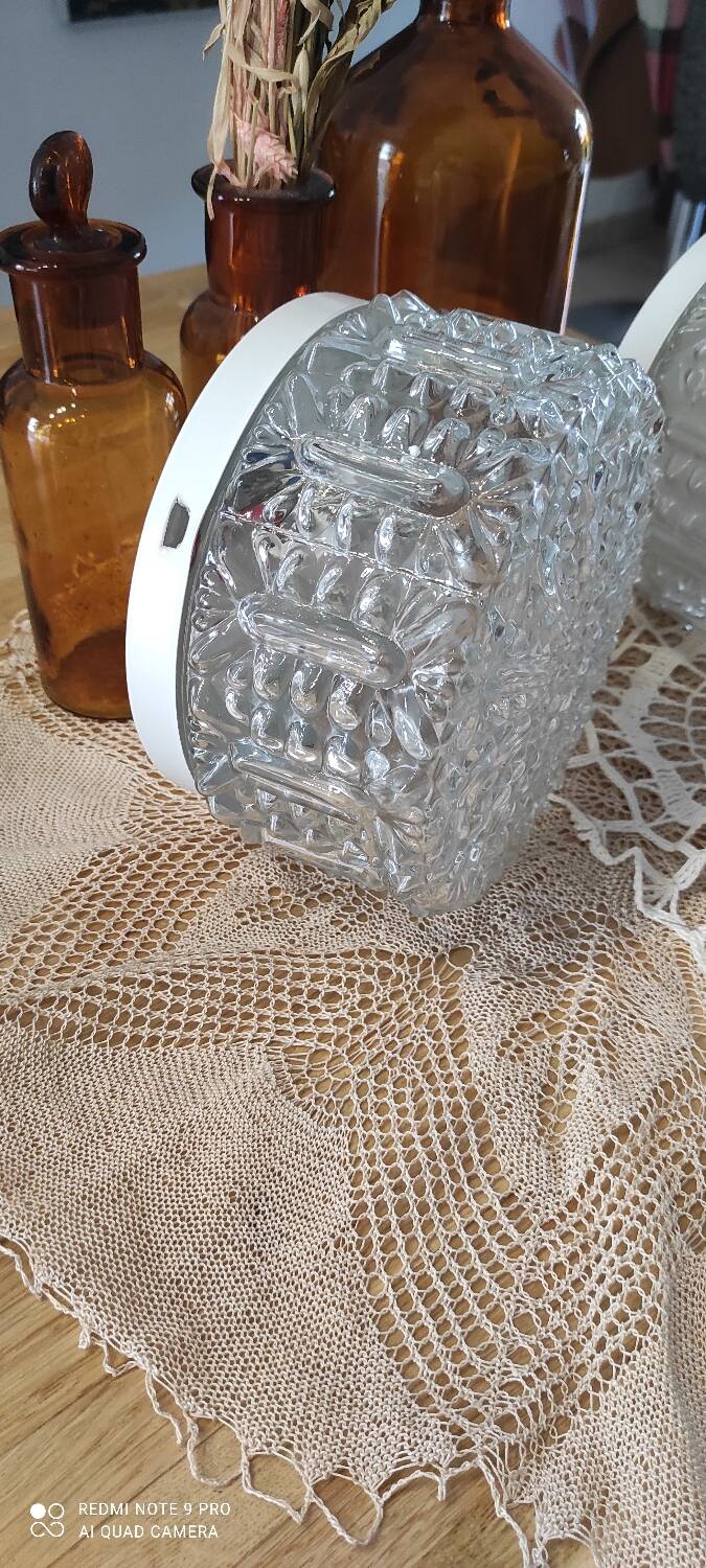 Duo vintage glass ceiling light