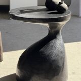 Sexy Neck - Solid wood side table (monoxyle) in organic shape colour