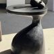 Sexy Neck - Solid wood side table (monoxyle) in organic shape colour