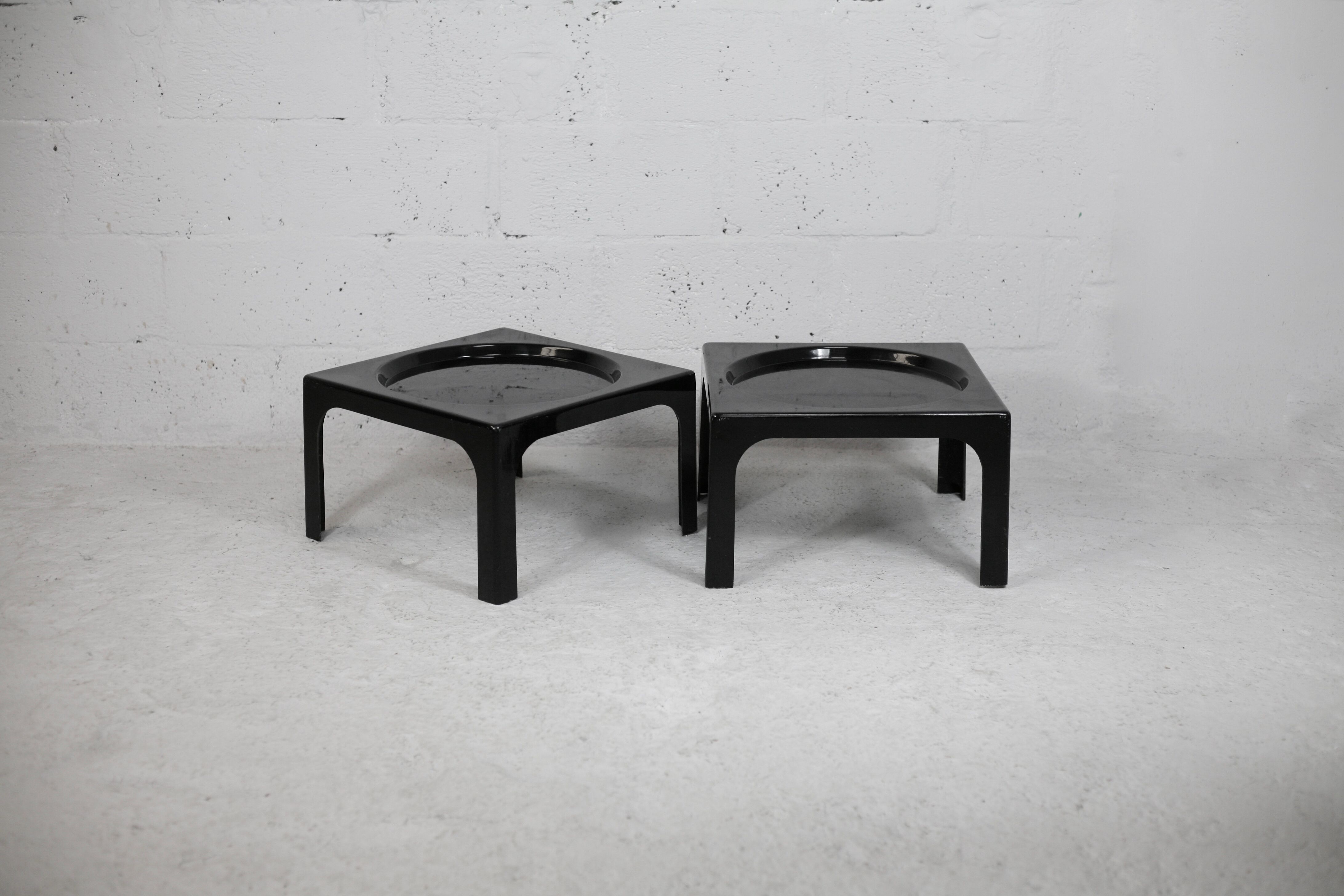 Pair of space age fiberglass coffee tables, Circa 1970