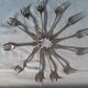 12 fourchettes à huitres métal argenté  art deco ravinet d'enfert
