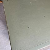 Patinated green baluster table