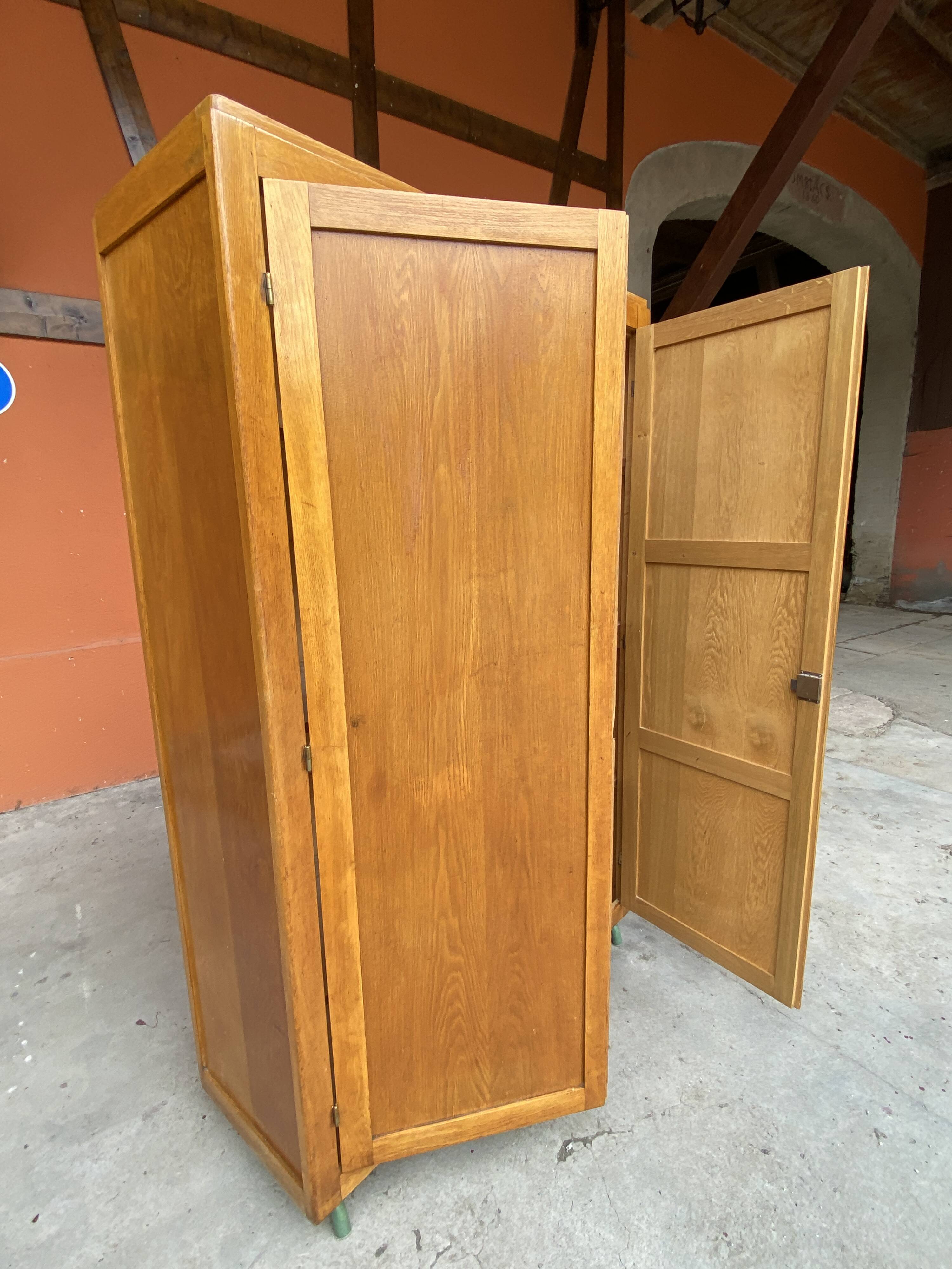 Mid Century vintage school wardrobe, Mullca Delagrave Scandinavian style, 1960s