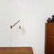 Danish Adjustable Oak Wall Lamp by Uno and Östen Kristiansson