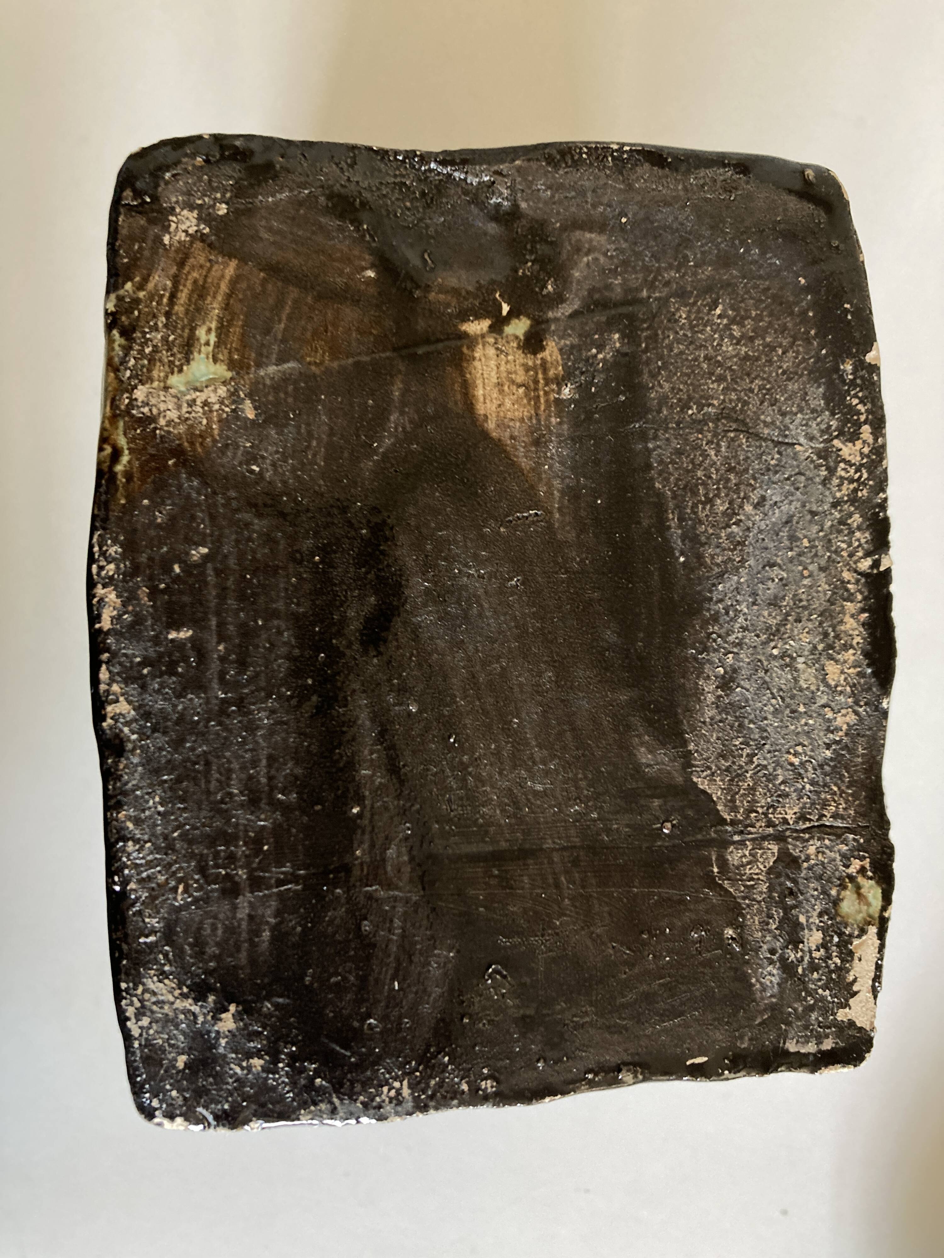 Mid century potter's vase in crystallized enameled earth