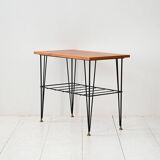 Vintage Scandinavian nightstand in wood and metal
