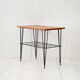Table de chevet, d'appoint scandinave vintage en bois et métal