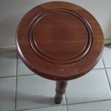 Solid wood stool legs varnished tripod patinated dp 0123251