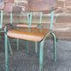 Lot de 10 chaises d'école 60s  industrielle école vintage collectivités mullca