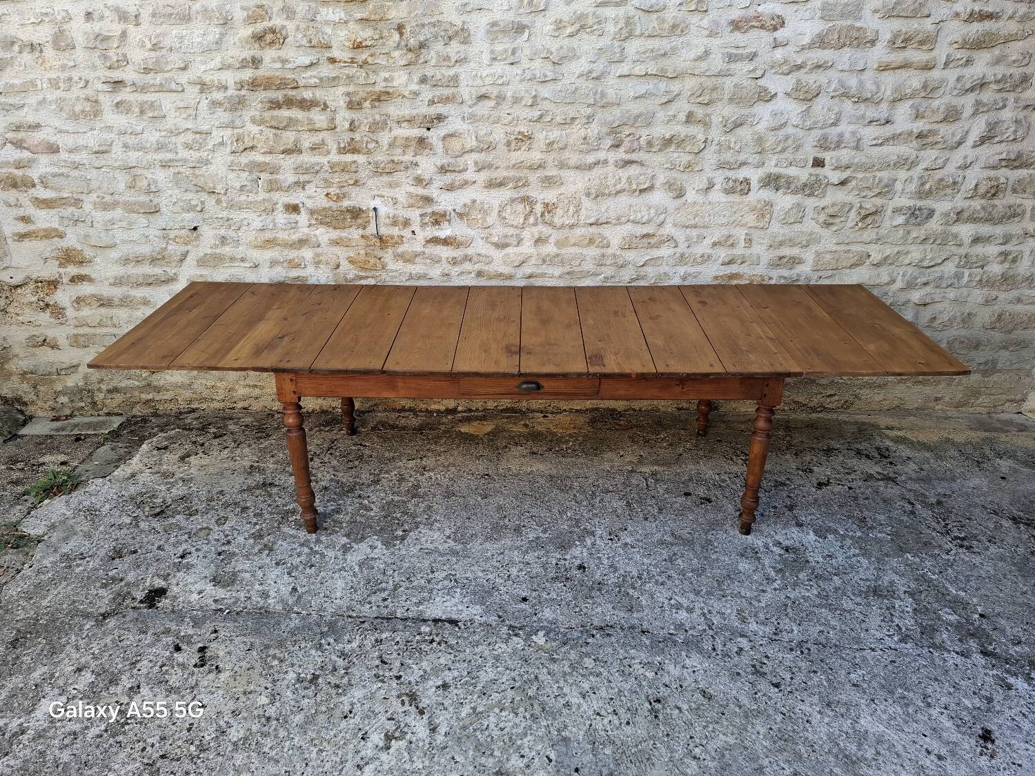 Extendable farmhouse table 285 x 86