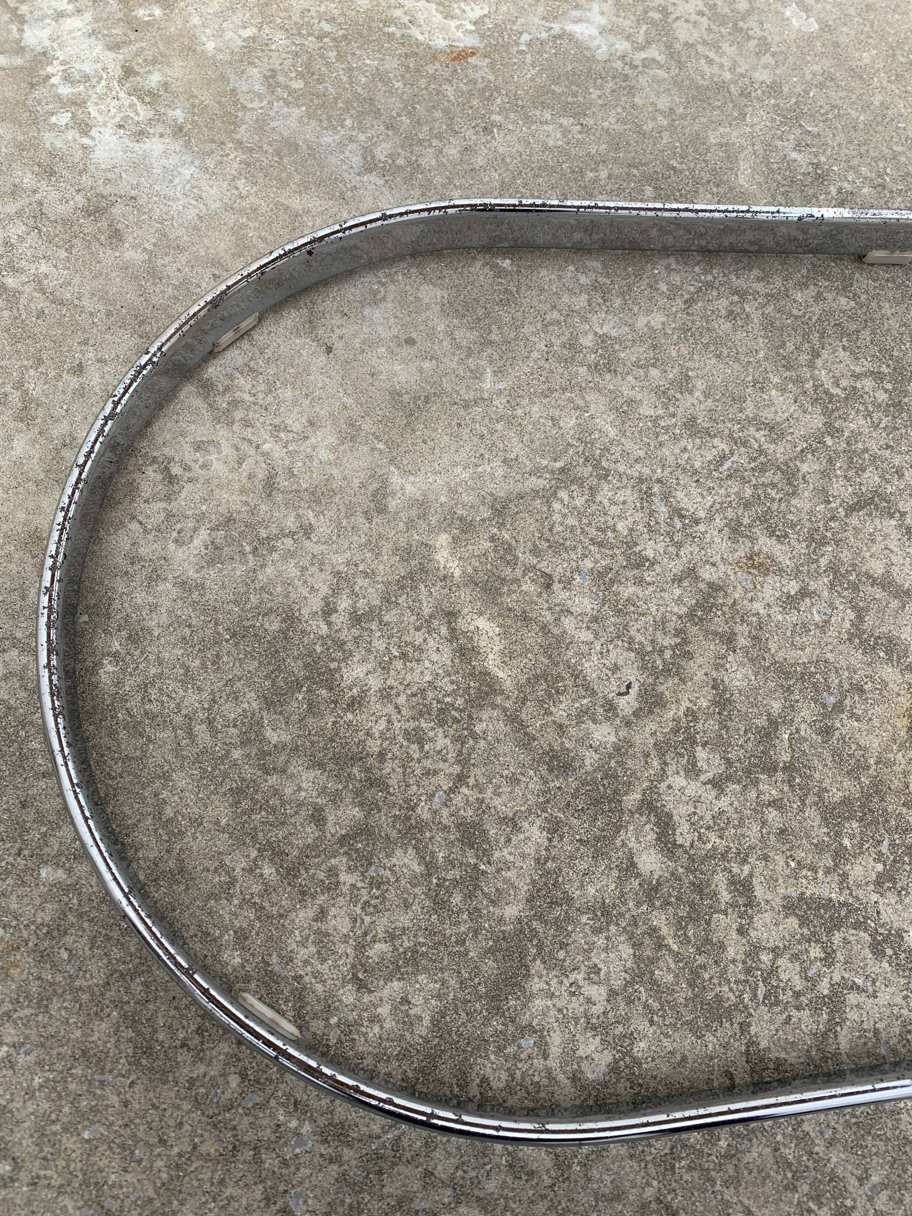 Lot 4 Italian chairs, Cidue camel leather and chrome 1970